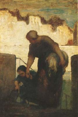 Honore  Daumier The Washerwoman (mk09) oil painting image
